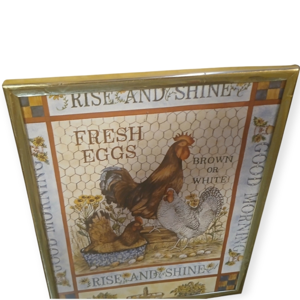 Farmhouse Chicken Art - Fresh Eggs - Picture 4 of 6